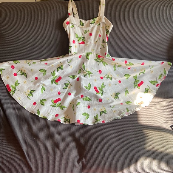 Maggie Tang Cherry Rockabilly 50s Retro Pin-up Dress - Picture 7 of 9
